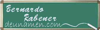 Bernardo Rabener Visitenkarte